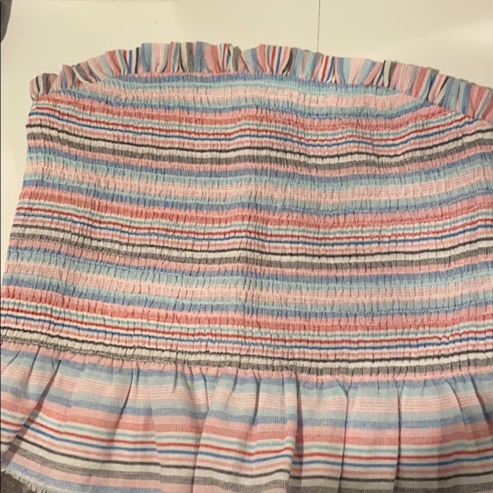 smocked crop top tube top